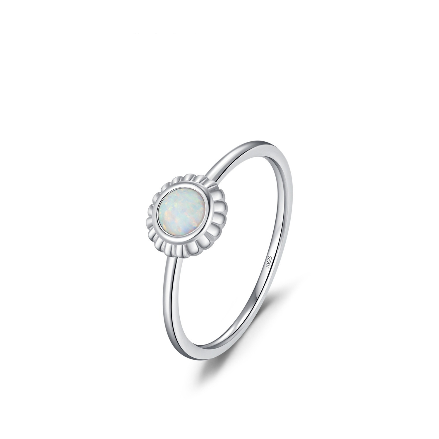 Women's Sterling Silver Crystal Ring