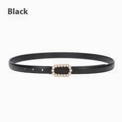 Genuine Leather Black Fashion Belt Fine Decorative One-suit Skirt Suit Jeans - 20929 Black - View 1