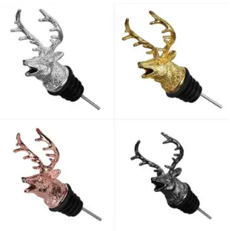 Deer head wine pourer