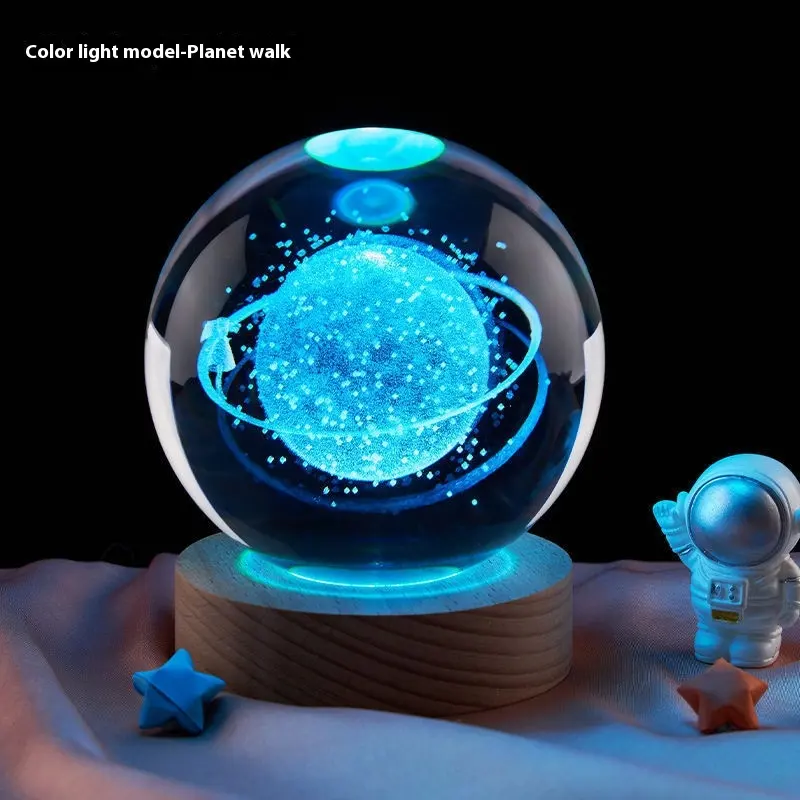 Moon Small Night Lamp Decoration Creative Crystal
