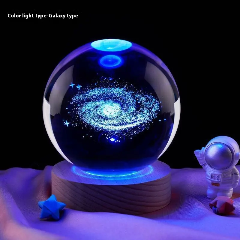 Moon Small Night Lamp Decoration Creative Crystal