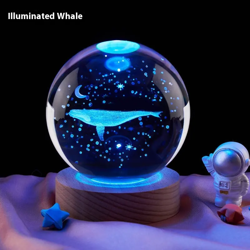 Moon Small Night Lamp Decoration Creative Crystal