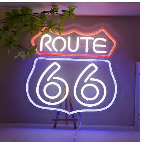 66 Highway Neon LED Creative Glow