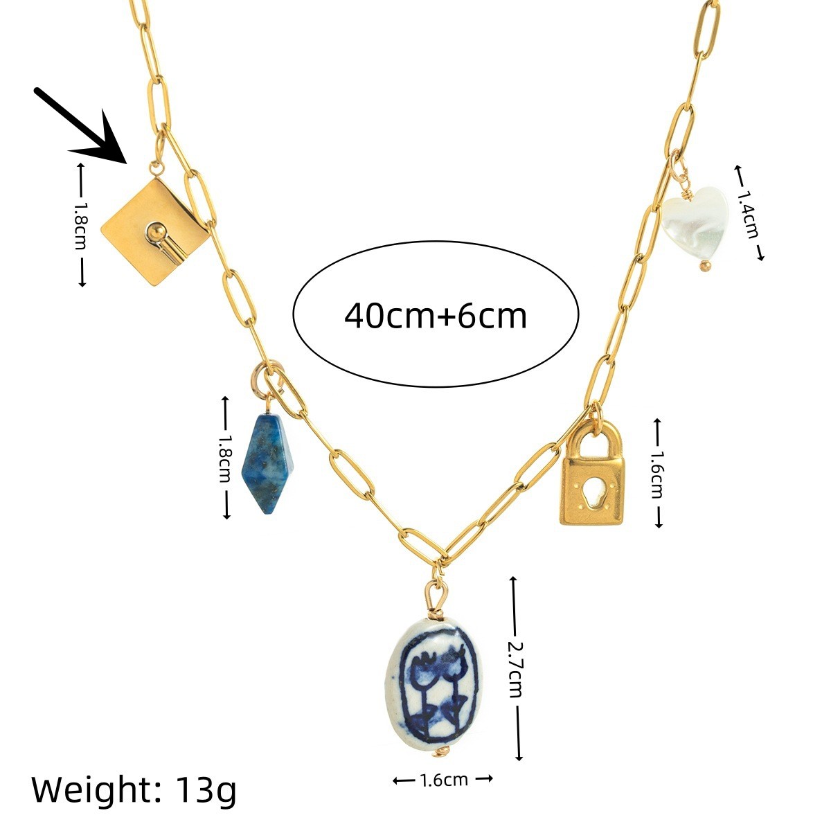 Light Luxury High Praise Flower Pendant Love Lock Necklace