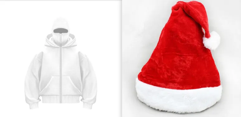 Fleece-lined Double Hood Unique Design Hooded Sweater - White