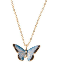 Women's Butterfly Oil Painting Gradient Pendant
