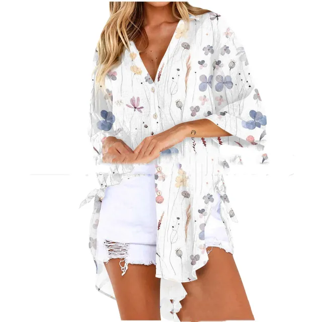 Medium To Long Loose Casual Shirt Cf106 M - Shop at LoveMi