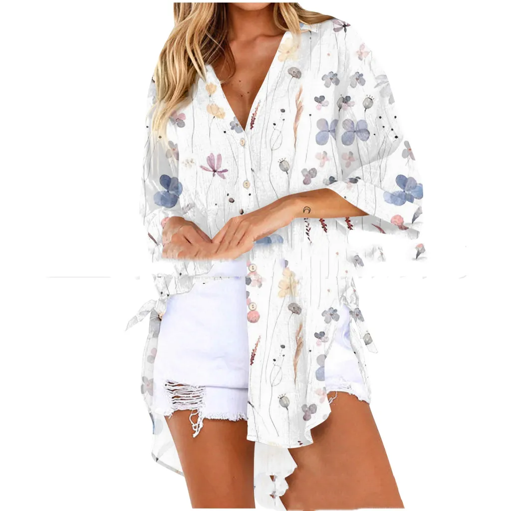 Medium To Long Loose Casual Shirt - Cf106-M