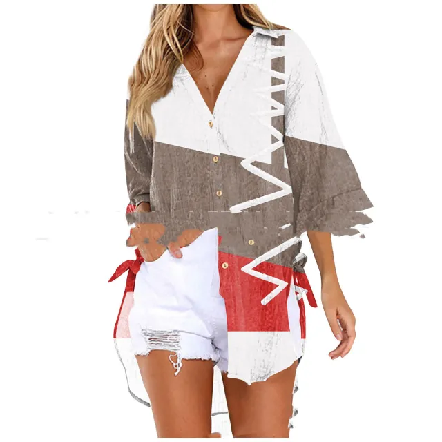 Medium To Long Loose Casual Shirt Cf114 - Shop at LoveMi