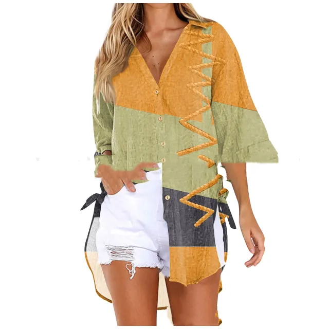 Medium To Long Loose Casual Shirt Cf112 2Xl - Shop at LoveMi