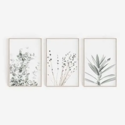 Nordic Small Plant Decoration Painting Canvas Painting Three Pieces - Shop at LoveMi