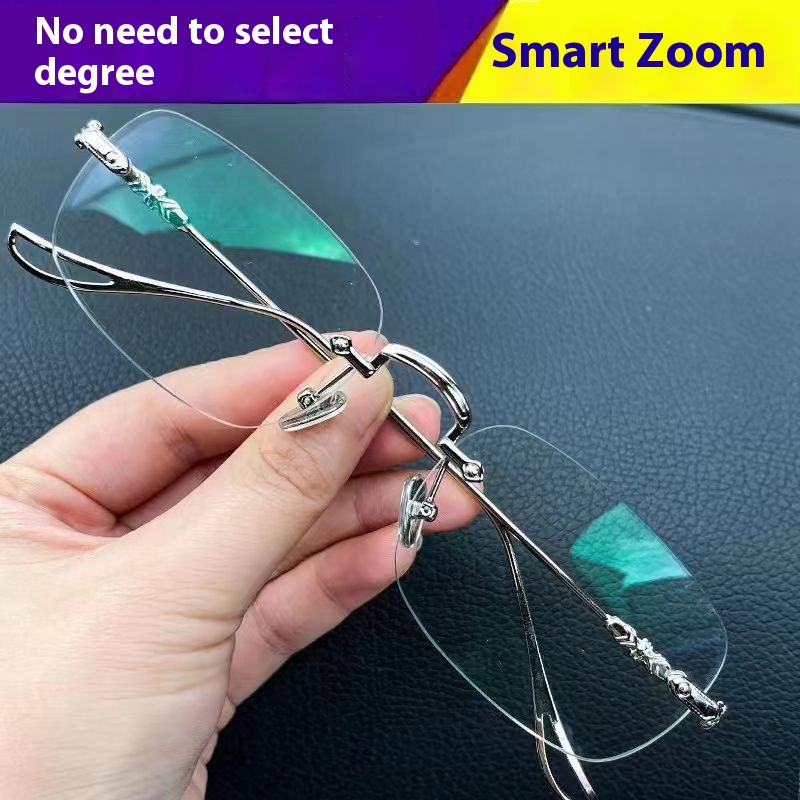 High-end Automatic Adjustment Degree Intelligent Zoom HD Anti-Blue Ray Elderly Presbyopic Glasses