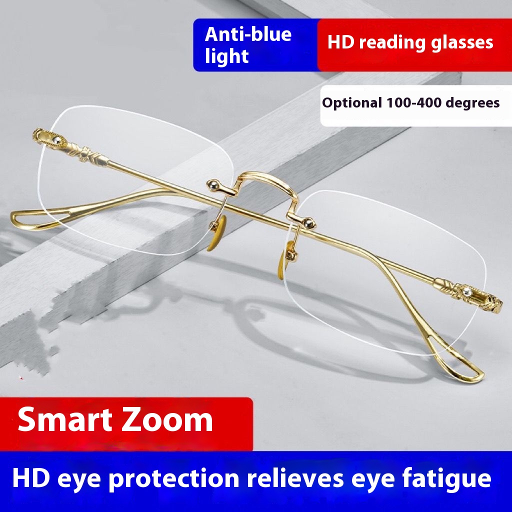 High-end Automatic Adjustment Degree Intelligent Zoom HD Anti-Blue Ray Elderly Presbyopic Glasses