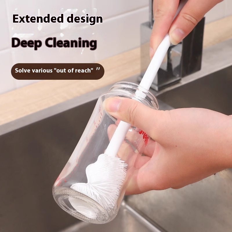 Long Handle Cup Brush Silicone Bending Without Dead Angle Cleaning