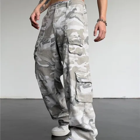 Straight Slimming Draping High Street Pants American