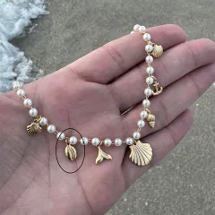Beach Party Series Diy Pendant Fishtail Shell Conch Boat Anchor Titanium Steel Necklace - Small Shell 2 Pendant - View 1