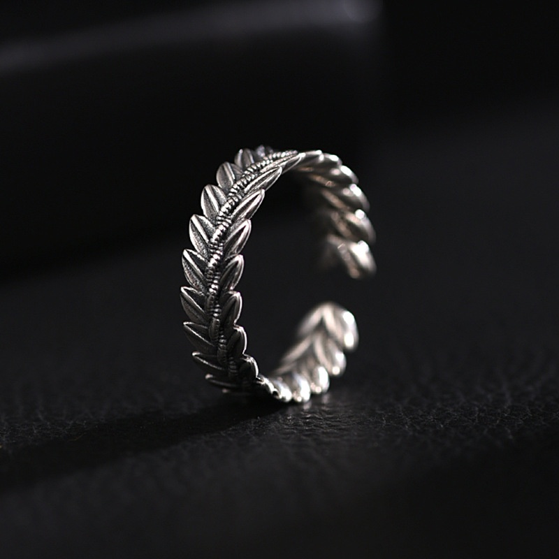 Wheat Ring Men And Women Trendy Fashion Retro With Opening Adjustable Diet Ring