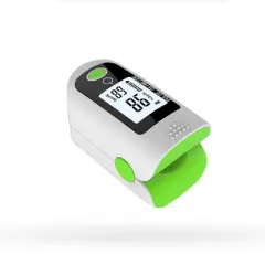 Finger Clamp Blood Oxygen Saturation Detector - Green - View 1