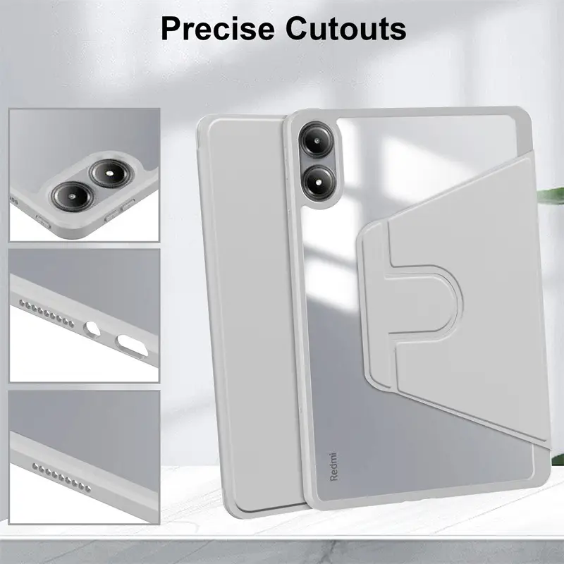 Acrylic Rotating Back Cover Transparent Ultra-thin Bracket Leather Plane Housing
