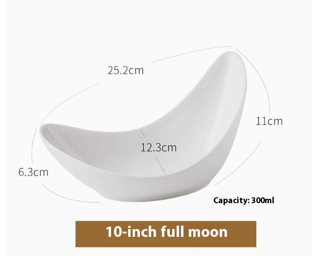 Pure White Ceramic Snack Fruit Plate