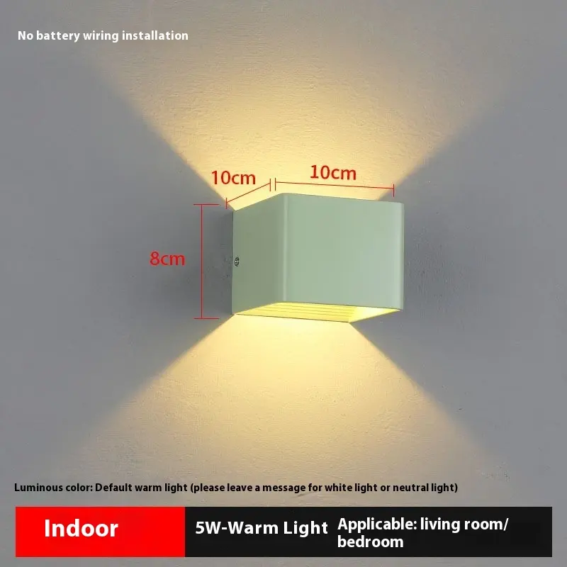 Alloy Minimalist Bedroom Bedside Wall Lamp
