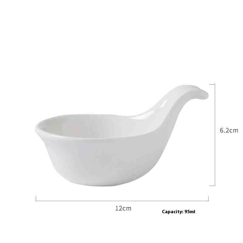 Pure White Ceramic Caviar Dish