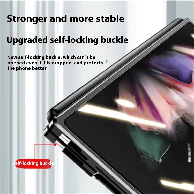 Folding Screen Magnetic Suction Fully Wrapped Glass Phone Case