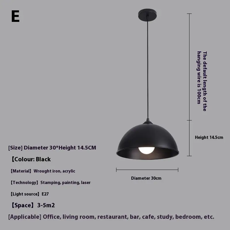 Simple Modern Single-head Droplight Restaurant Bar Decorative Lights