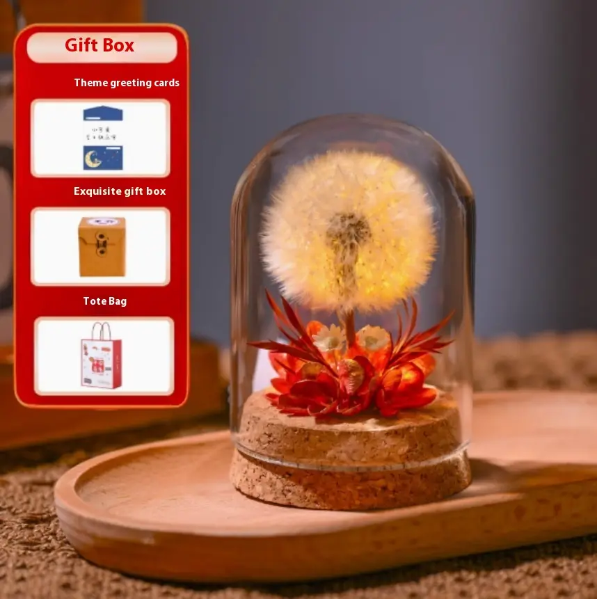 Yongsheng Dandelion Glass Cover Night Light Ornaments