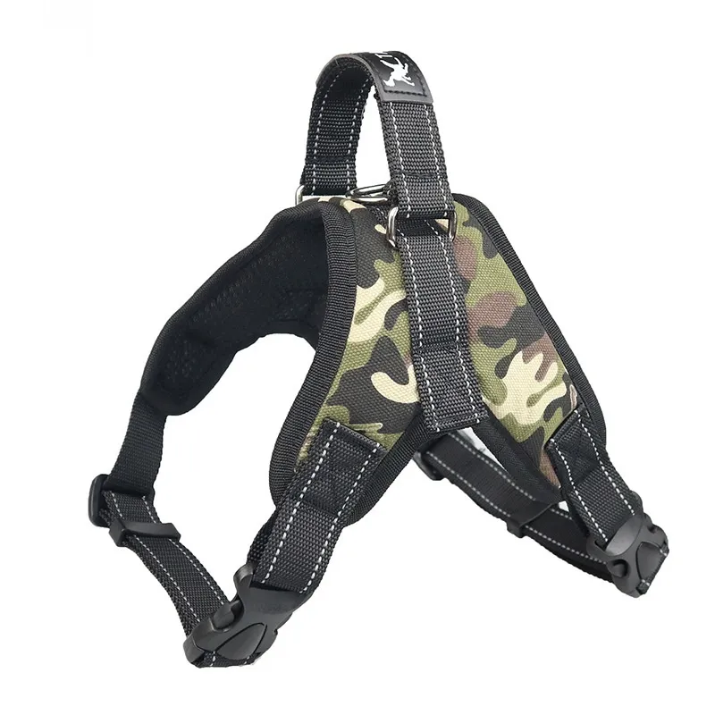 Pet Saddle Chest Strap Camouflage Outdoor Traction Dog Vest - Camouflage