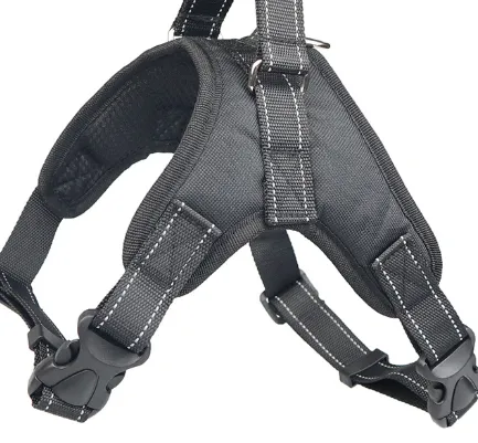 Pet Saddle Chest Strap Camouflage Outdoor Traction Dog Vest - Black