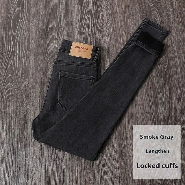 Black High Waist Stretch Jeans Regular Smoky Gray Lengthened - Shop at LoveMi