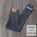 Regular Blue And Gray Trousers