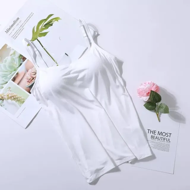 Modal Long Women's Sling Vest Inner Match Tube Top Home Wear Wear free Bra Pieces White - Shop at LoveMi