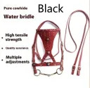 Horse Halter Reins Black