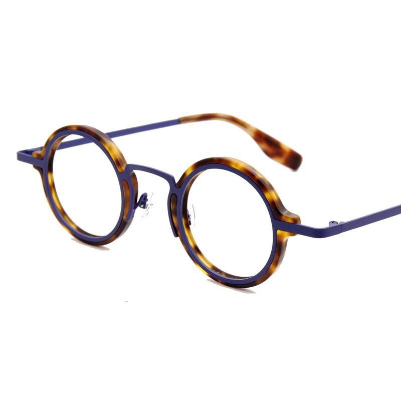 Retro Hawksbill Metal Round Frame Glasses Myopia