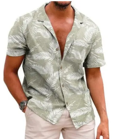 Men's Plus Size Casual Cool 3D Digital Printing Short Sleeve Shirt