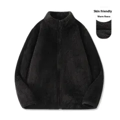 Autumn And Winter Fleece Shell Jacket Liner Grey, Fleece Lining Top - Black - View 1