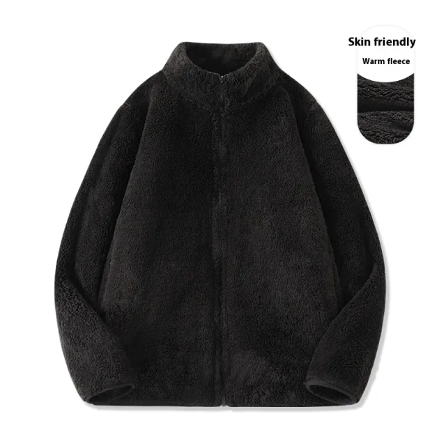 Autumn And Winter Fleece Shell Jacket Liner Gray, Fleece Lining Top Black - Shop at LoveMi