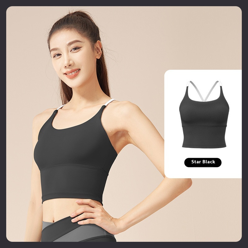 Polyester Women's Solid Color Stitching Yoga Suit