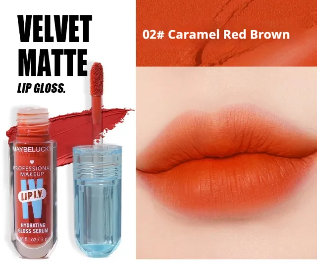 Velvet Misty Matte Long lasting Lip Mud 02 Caramel Reddish Brown - Shop at LoveMi