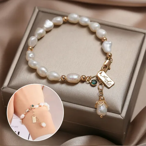 Natural Zircon Pearl Bracelet Fashion Luxury Jewelry