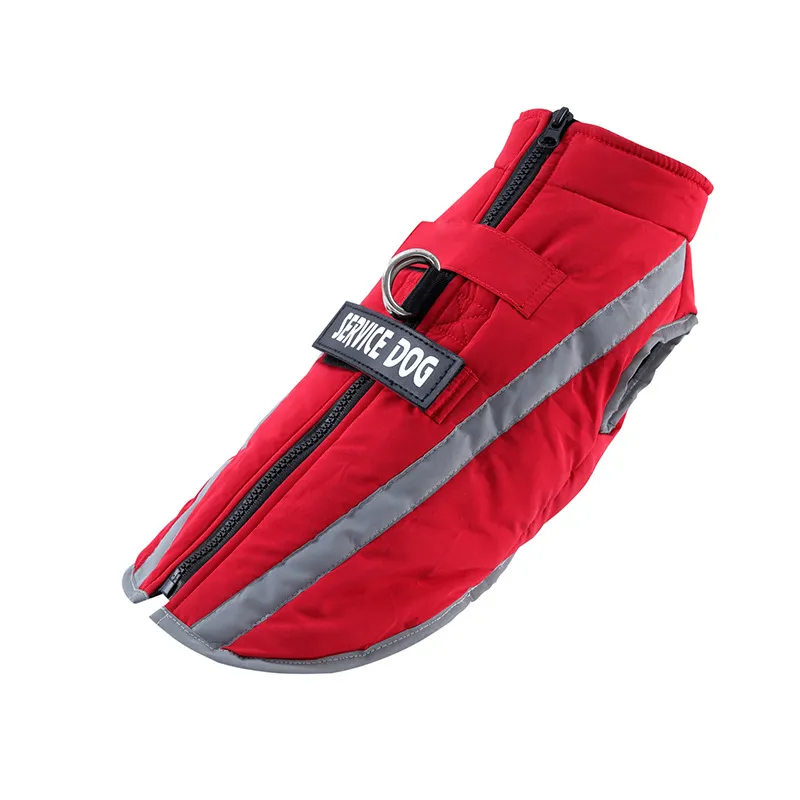 Personalised Dog Warm Clothing For Autumn And Winter, Waterproof - Red