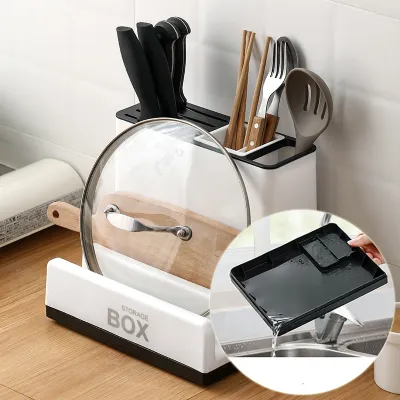 Tableware Storage Holders Kitchen Knife Plastic Storages Racks For Kitchen Convenience Cabinet Kitchen Gadgets