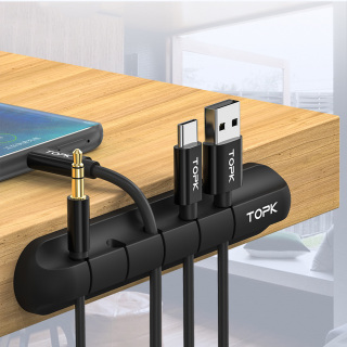 Desk Cable Organiser — 5 clips, self-adhesive