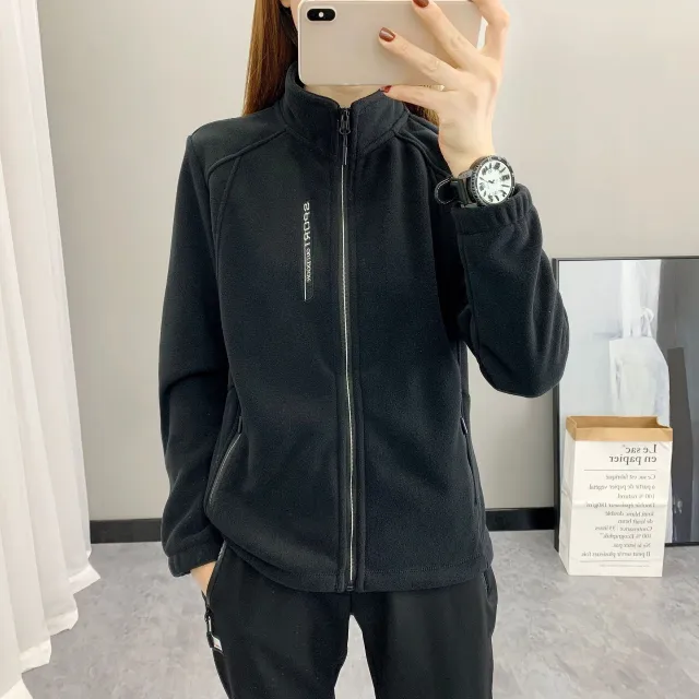 Fleece Sweater Warm Breathable Cardigan Black - Shop at LoveMi