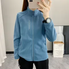 Fleece Sweater Warm Breathable Cardigan - Women'S Denim Blue - View 1