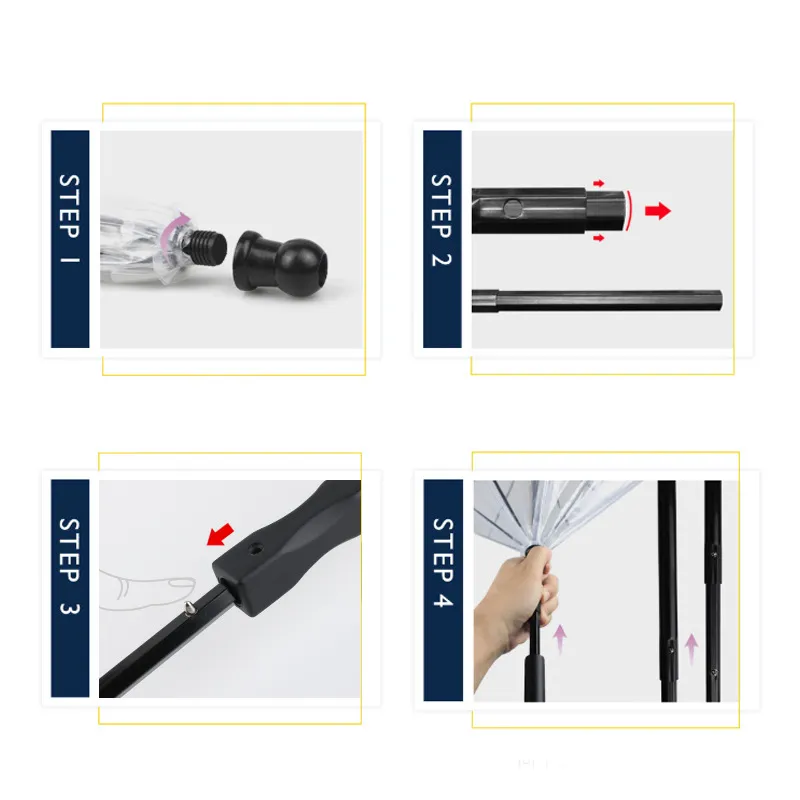 Dog's Transparent Umbrella With Traction Chain Removable Umbrella Pet Products – image 4