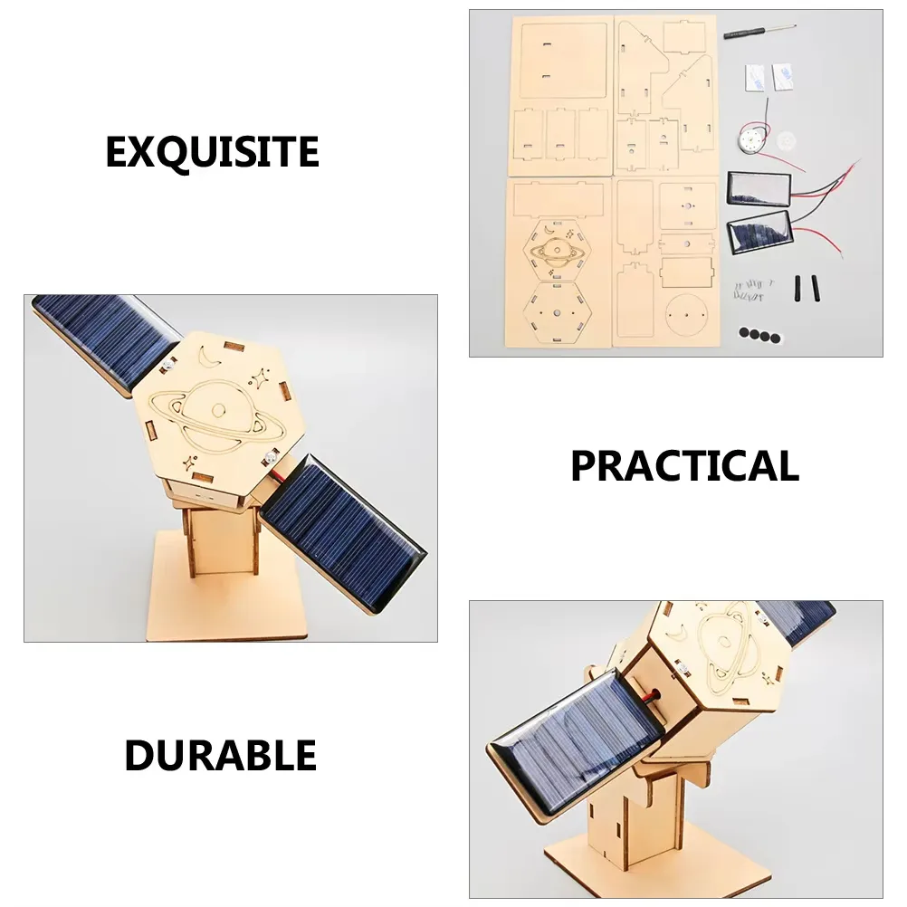 Diy Technology Small Production Stem Experimental Teaching Aids Space Model Artificial Satellite Educational Toys Solar Power Toy Kit Science – image 4