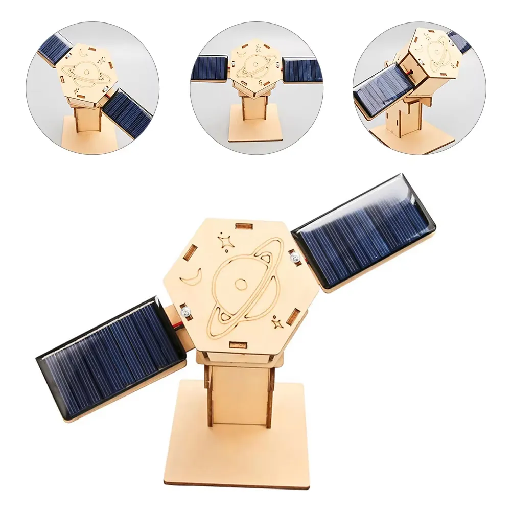 Diy Technology Small Production Stem Experimental Teaching Aids Space Model Artificial Satellite Educational Toys Solar Power Toy Kit Science – image 2